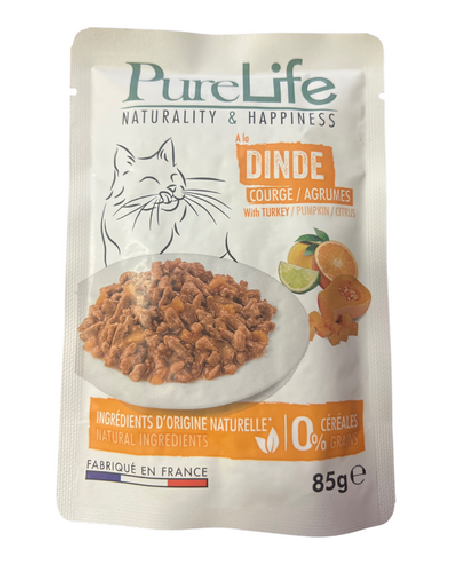 Pure Life Wet - Dinde Courge et Agrules 85g