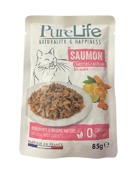 Pure Life Wet - Saumon Carottes et Agrumes 85g