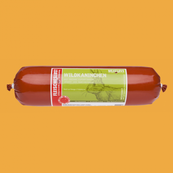 Saucisse de pâtée Meatlove Lapin mono - 400G